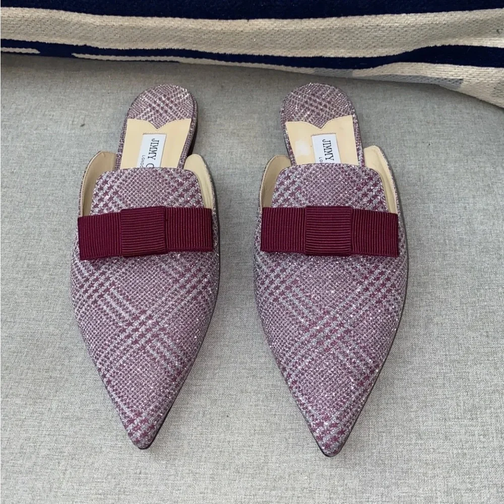 Jimmy Choo galaxy flat pointed bow SIZE 41 NWT - Picture 3 of 10